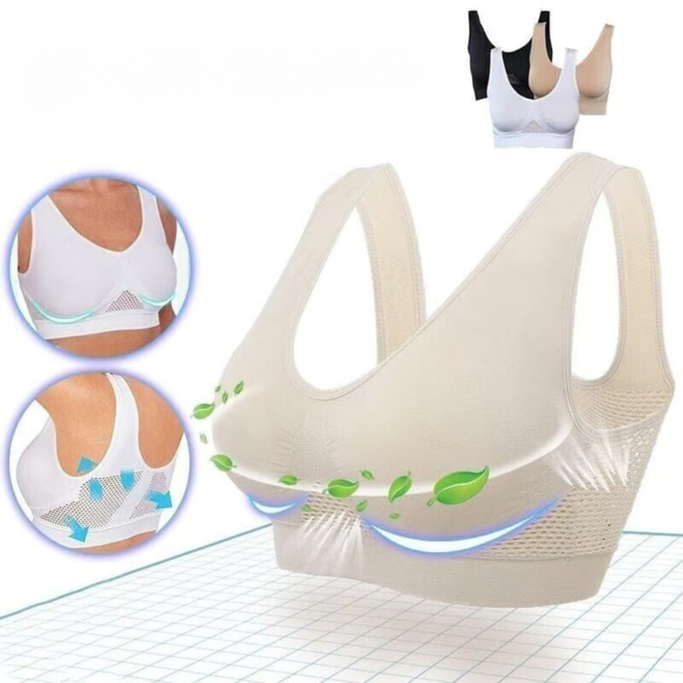 Sujetador transpirable